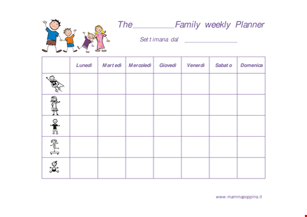 printable family weekly planner template