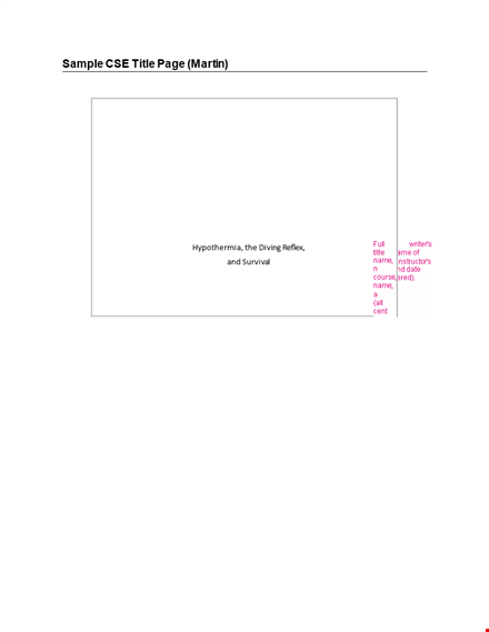 cse title page template