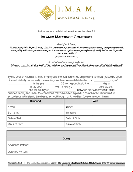 download printable wedding contract template | marriage conditions for husband - erldhlonz template