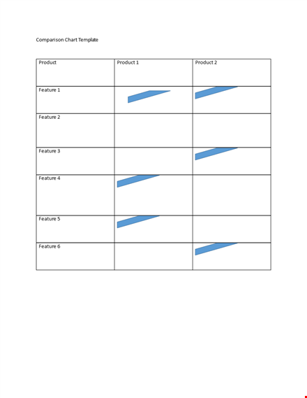 comparison chart sample template template