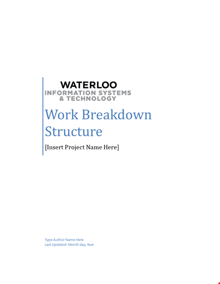 efficient project management with our work breakdown structure template - download now! template