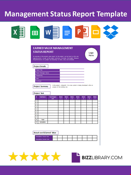 management status report template