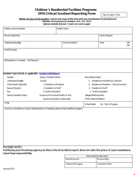 efficient incident reporting with our staff incident report template template