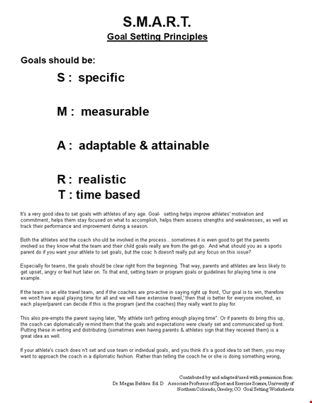 smart goals for athletes with our easy-to-use template template