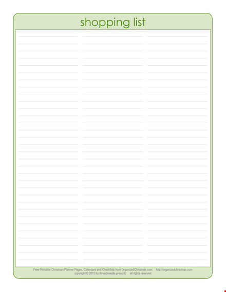 printable grocery list template for organized shopping template