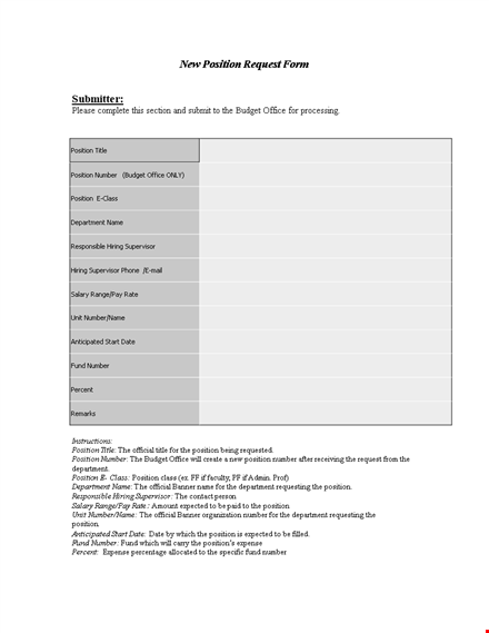 new position request form ymsggobzt template