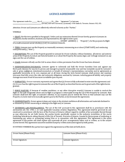 license agreement template | protect your property with a solid agreement template