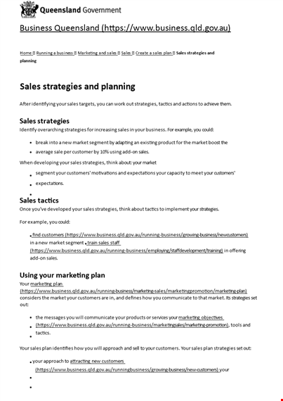 sales and marketing action plan template