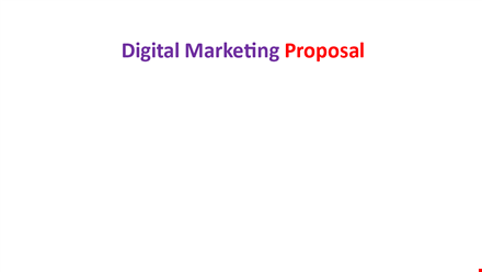 digital marketing proposal template template