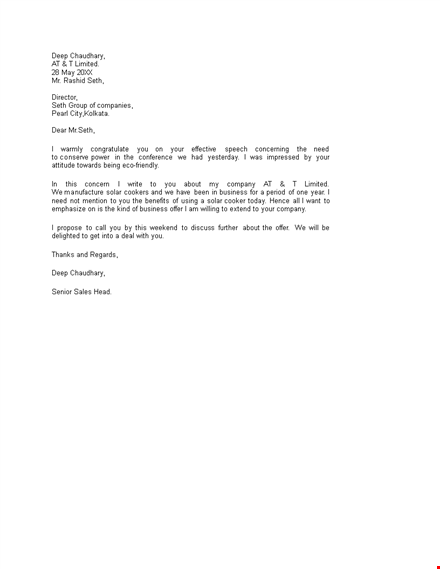 company limited - letter of introduction | chaudhary template