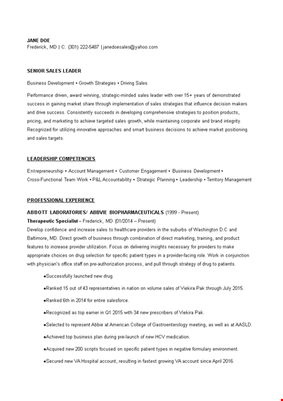 pharmaceutical sales manager resume - boost your business & sales with an expert district manager template