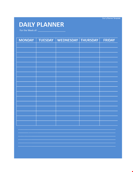 download our free daily planner template for organized living template