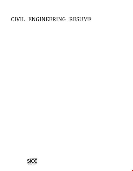 civil engineering resume pdf template
