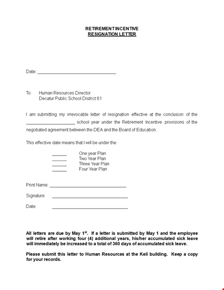 example retirement resignation letter template template