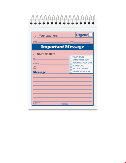 phone message template - create professional phone messages easily template
