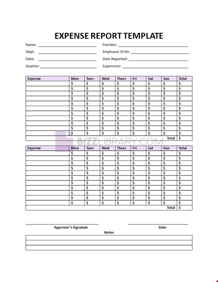 expense report template