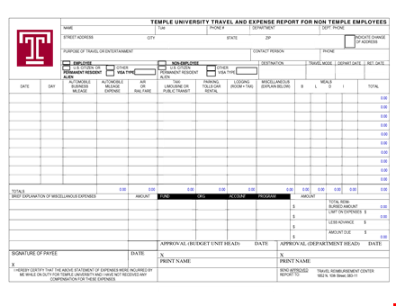 track your employee travel expenses with our convenient expense report template template