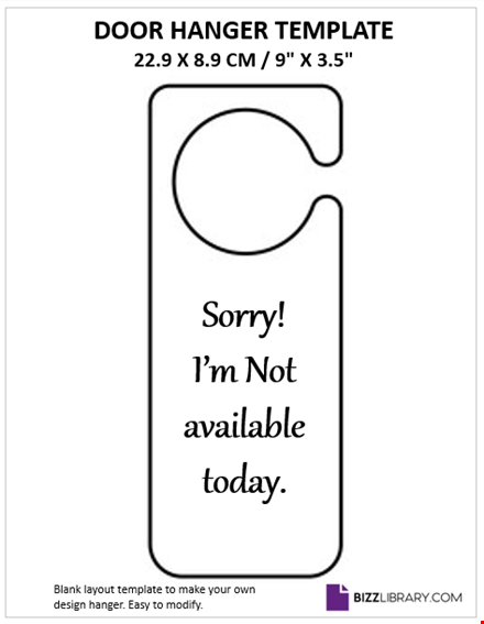 door hanger template word template