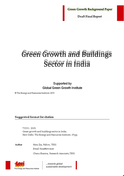 real estate project report format - energy building in india | sector buildings template