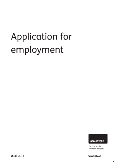 download free job application template in pdf format for employers - fill out the details section template