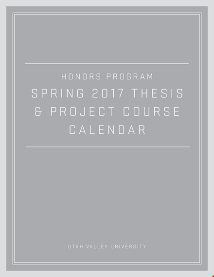 project course calendar template template