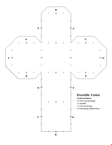 doodle cube template template