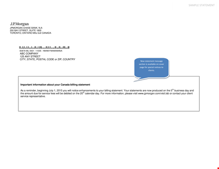 chase bank income statement - account services, balances, and amounts template