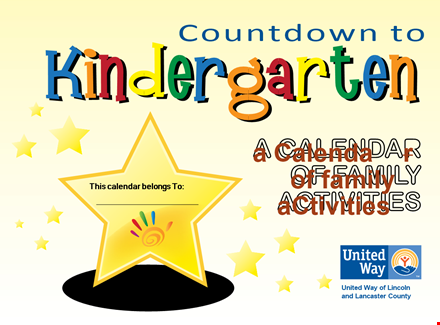 countdown to kindergarten: engaging school calendar for your child | lincoln template