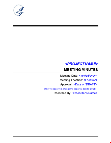 report minutes of meeting sample template