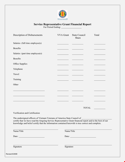 financial report template