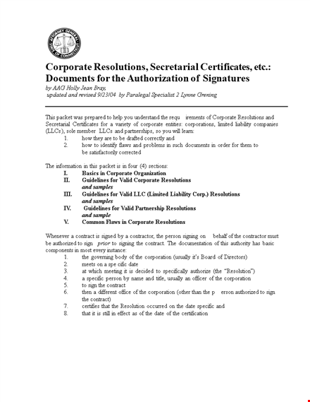 create a binding corporate contract with our resolution form template
