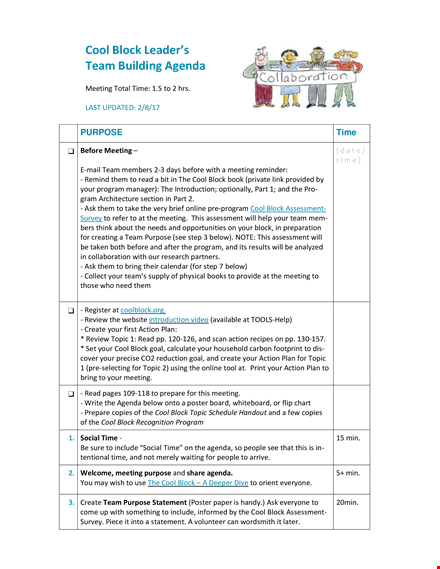 team building agenda template