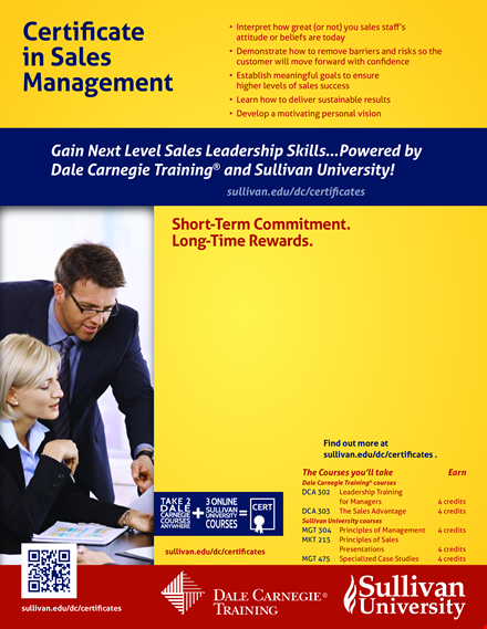 sales management training certificate template