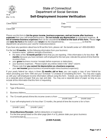 employment income verification form template | verify income, expenses & business template