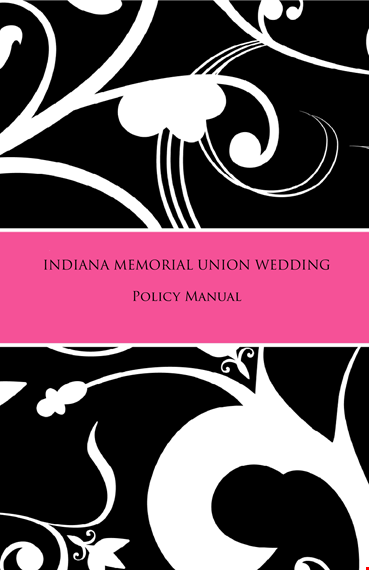 wedding policy manual for imu | wedding services for clients template