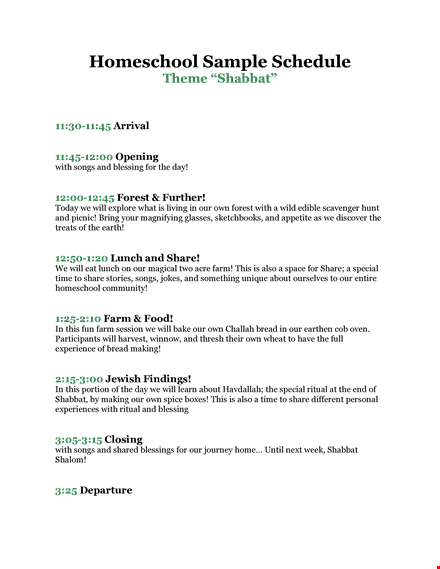 simple homeschool - learn and share shabbat songs template