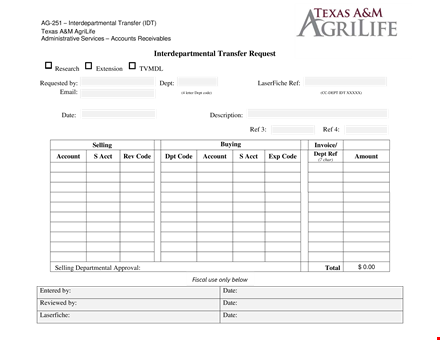 request for department transfer letter template template