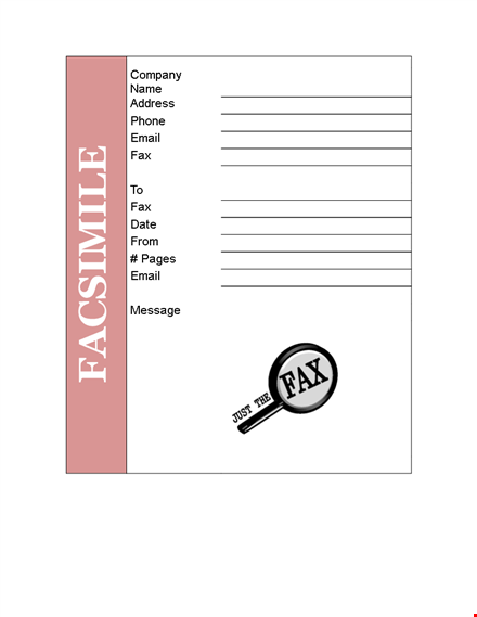 download free fax cover sheet template for your company | email and facsimile formats available template