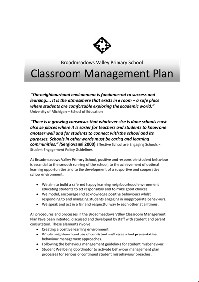 classroom plan template