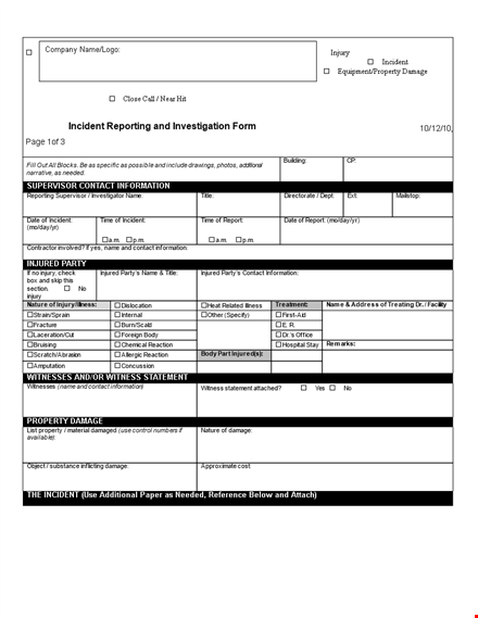 download root cause analysis template for incident, injury or improper investigations template