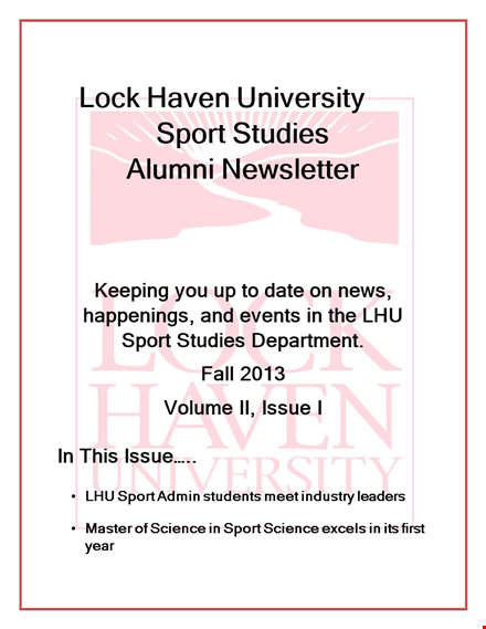 lhu sport admin newsletter - sports program | fa sport template