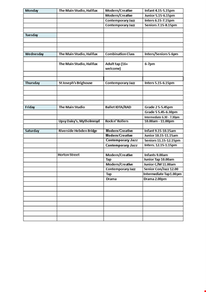 modern and contemporary class roster template - creative and efficient template