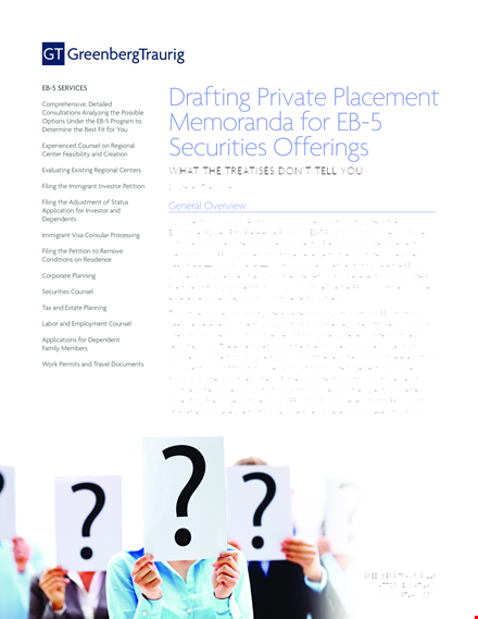 drafting private placement memorandum template