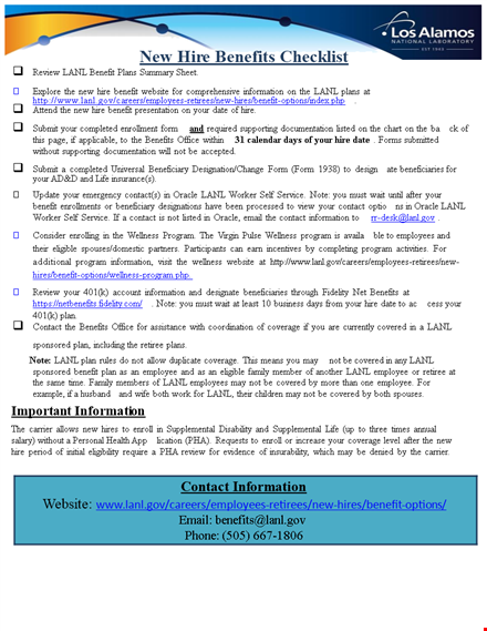 complete your employee onboarding with our new hire checklist – get benefits now template