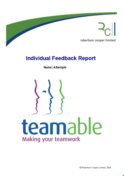 individual feedback report template