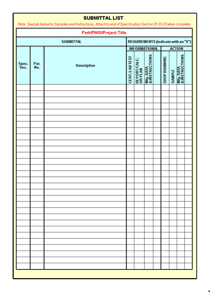 create accurate estimates with our template - step-by-step instructions for submittal template
