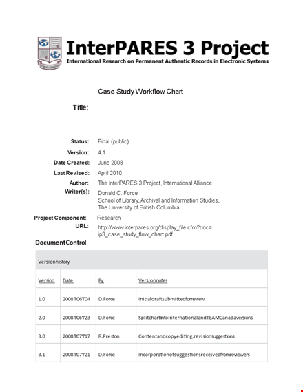 case study workflow chart template template