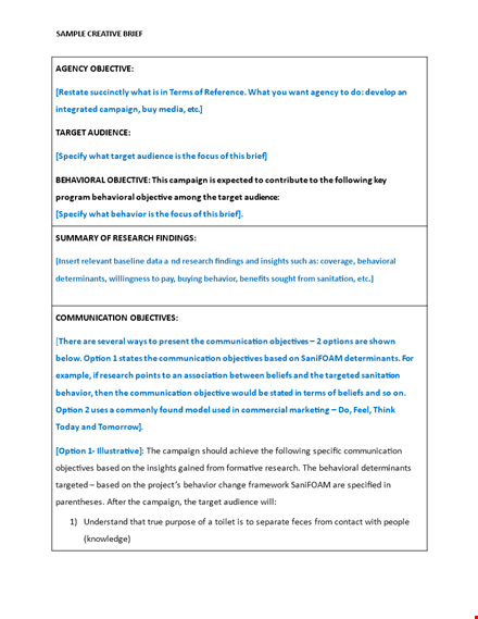 campaign brief template - specify your audience and create a winning brief template