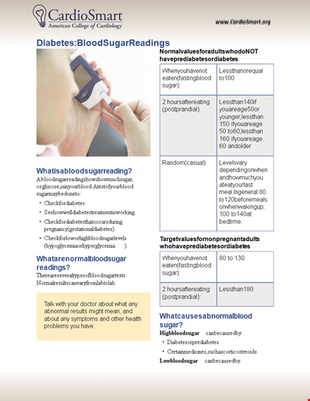 track and control your blood sugar with a diabetes blood glucose level chart template