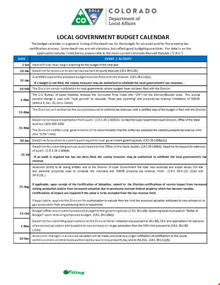 local government calendar template